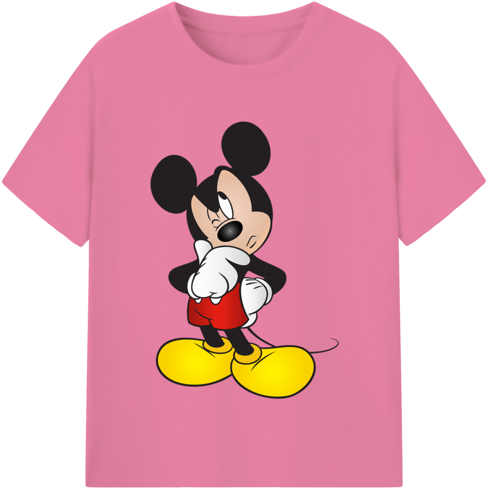 （画像用） ミッキーマウス Mickey Mouse 綿100％半袖Tシャツ（フロントプリント）